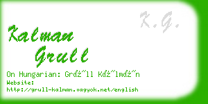 kalman grull business card